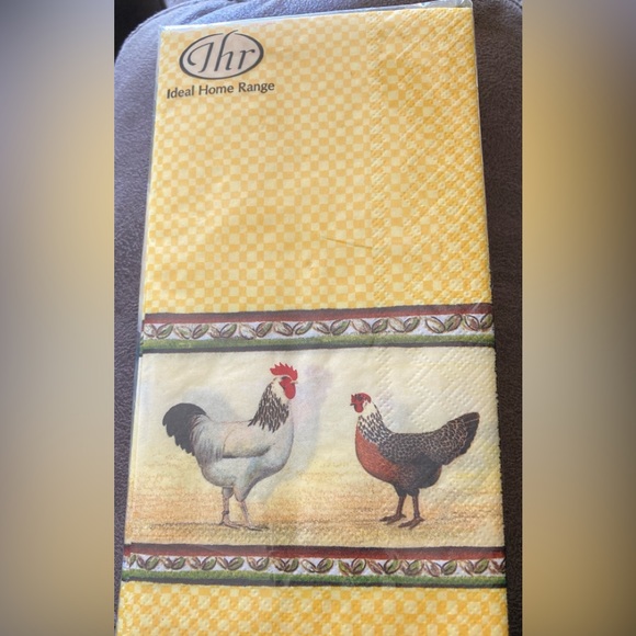 Ideal Home Range Chicken Parade Guest/Buffet Towel - Picture 1 of 2